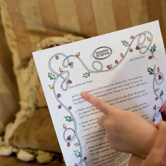 Handcrafted, eco-friendly and personalised letters from the north pole written by Christmas Elves. For children to discover around their home each day through December.