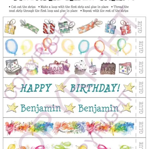 Personalised Paper Chain Packs