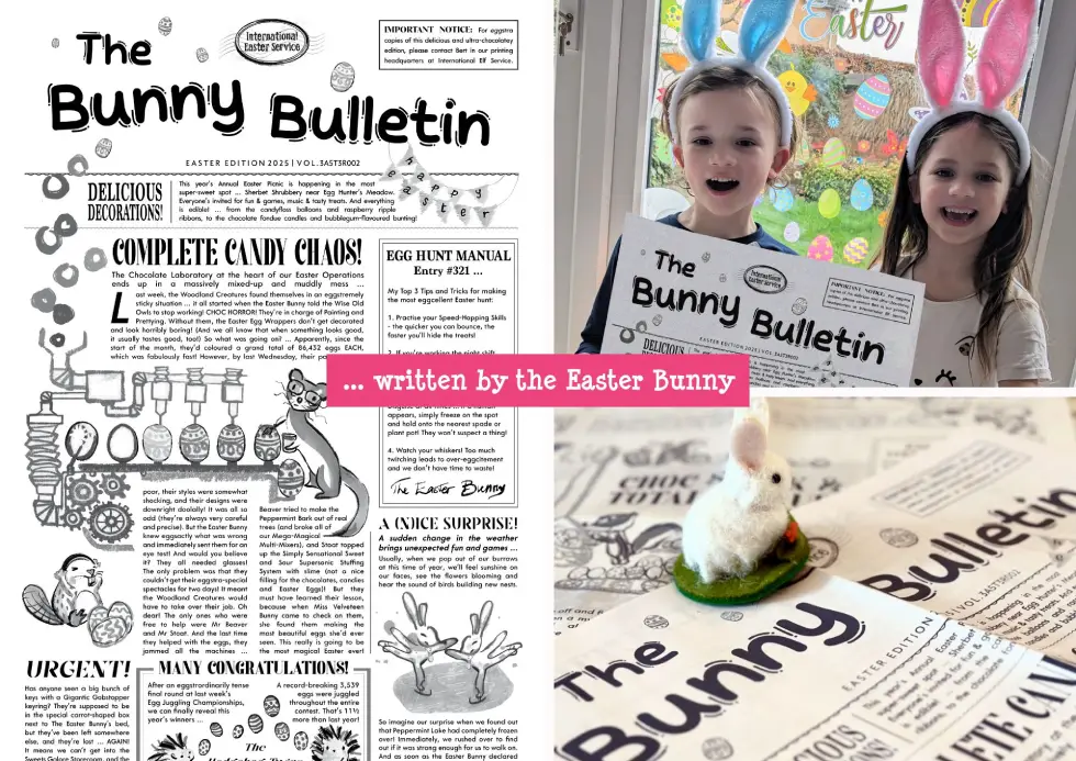 Magical stories written and read by the Easter Bunny and Woodland friends and delivered by the most magical post office - International Elf