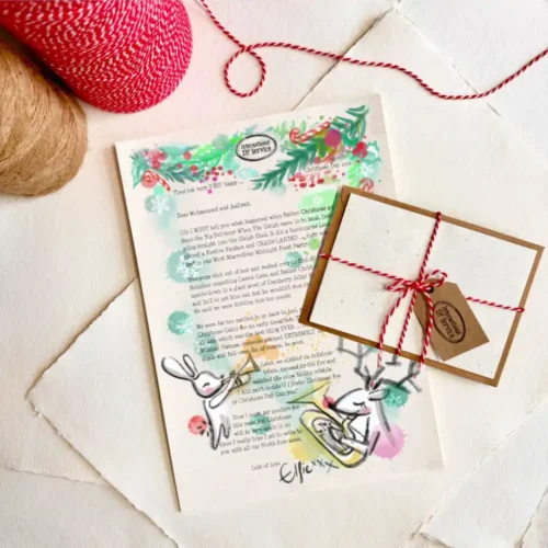 Find out what happens in teh Elves’ Workshop in the North Pole on Christmas Day! A beautifully illustrated personalised Elf letter - delivered by the official magical Post Office ... International Elf Service