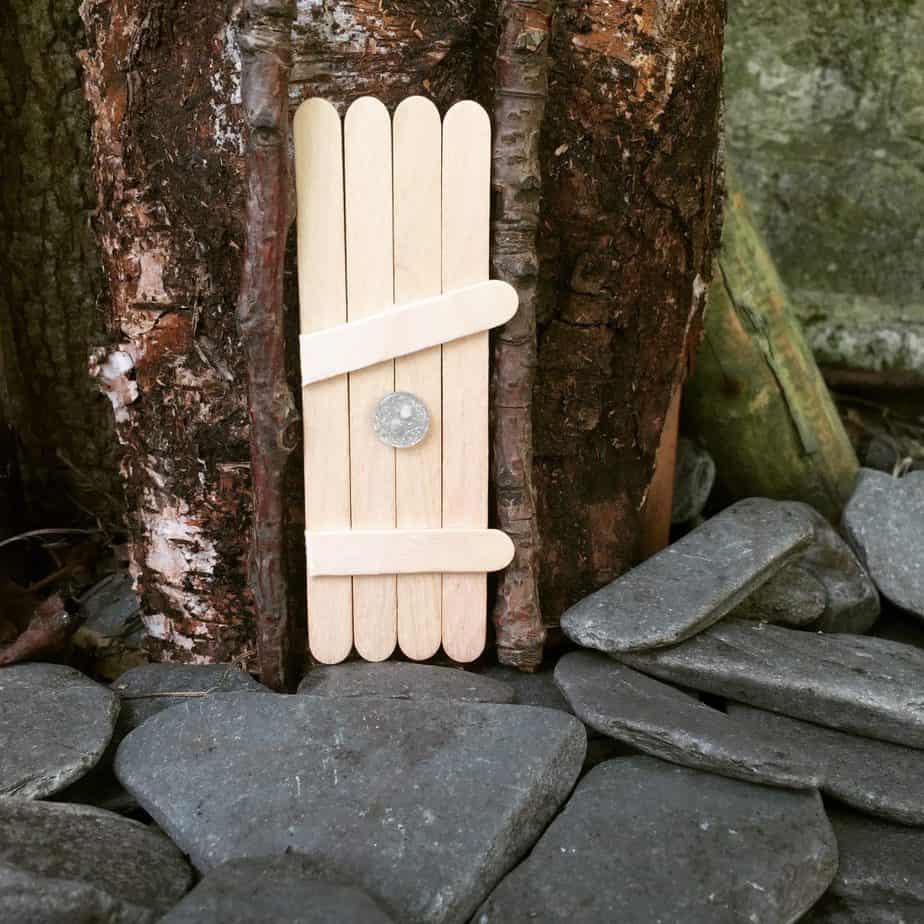 DIY Popsicle stick magical Fairy & Elf Doors. So simple and the definitely don't need to be perfect! Approved by the International Elf Service & International Fairy Service.