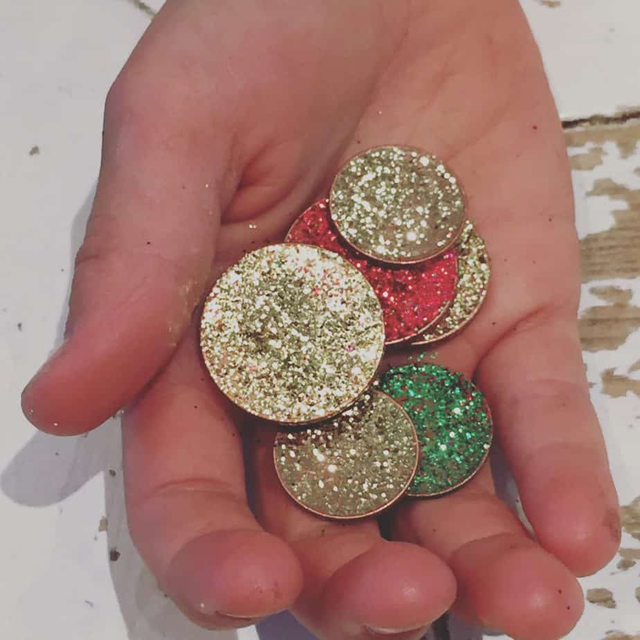 Magical Glitter DIY Tooth Fairy Coins. Perfect for magical play and for gifts from the On-Duty Tooth Fairy from the International Fairy Service!