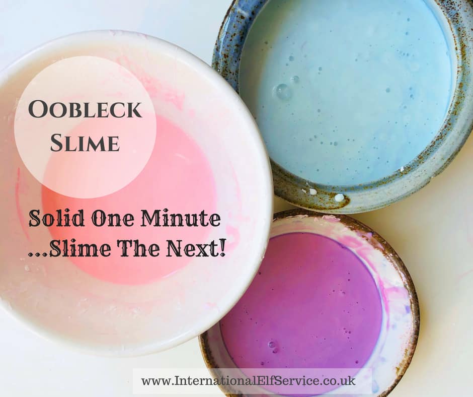 How to make Oobleck slime. Fun, fascinating and so easy to make! by the International Elf Service