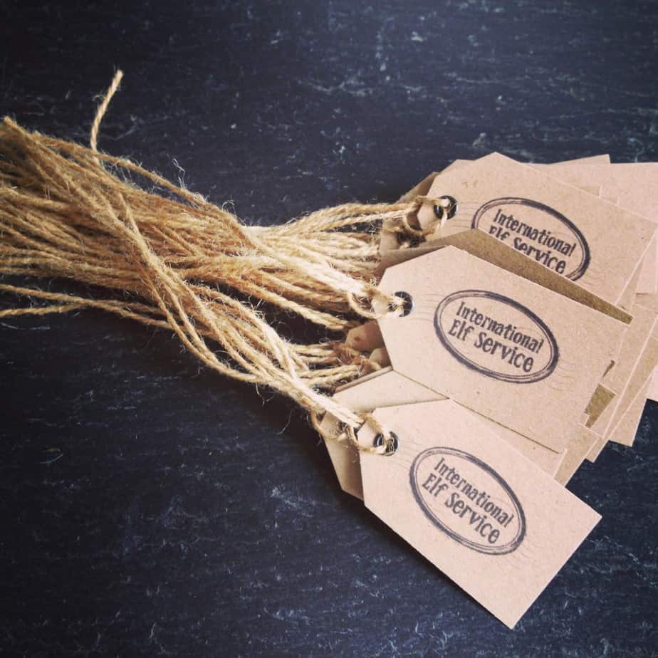 Gorgeous International Elf Service Christmas Parcel Tags With Twine