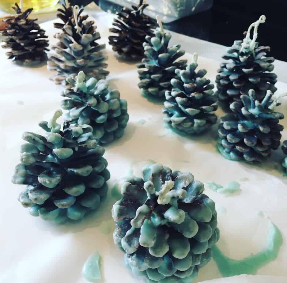 Pinecone Fire Starters are a wonderful homemade Christmas Gift. Gorgeous as Christmas Decorations too. Photos by the International Elf Service