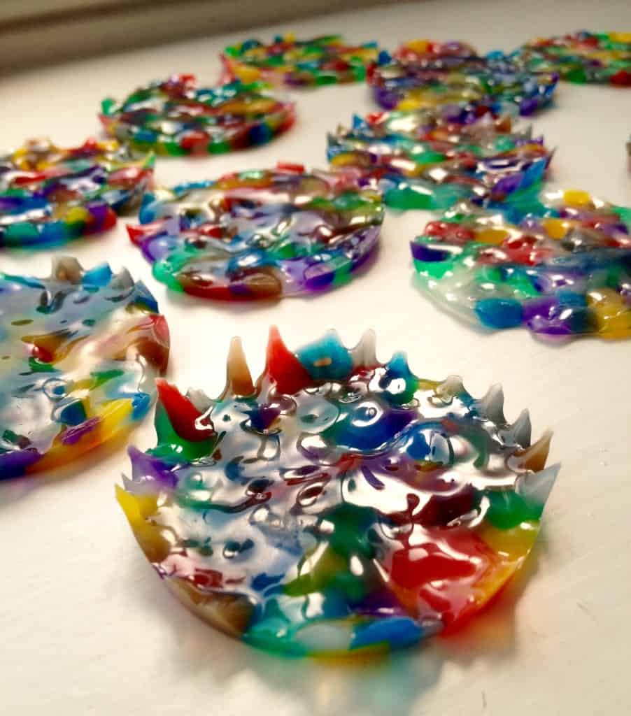 Very cool funky Melted Bead Suncatchers!