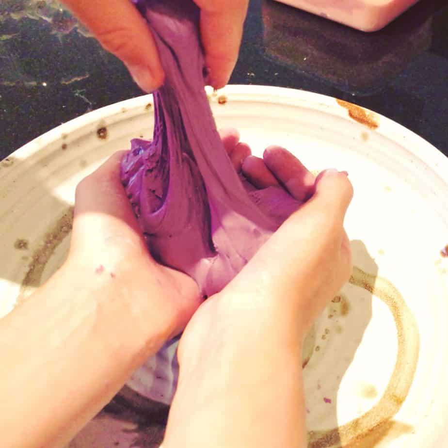 2 ingredient stretchy slime playdough