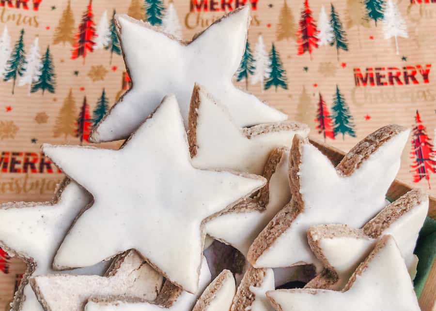 If you're after a Christmas Recipe or Christmas Baking idea - these authentic German Christmas Star Cookies, (Zimtsterne) are delicious! Tested by the elves at International Elf Service